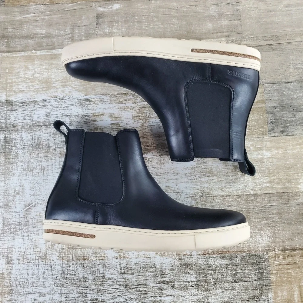 Birkenstock Bend Chelsea Boots Mens 9 - 9.5 Black Natural Leather Pull On